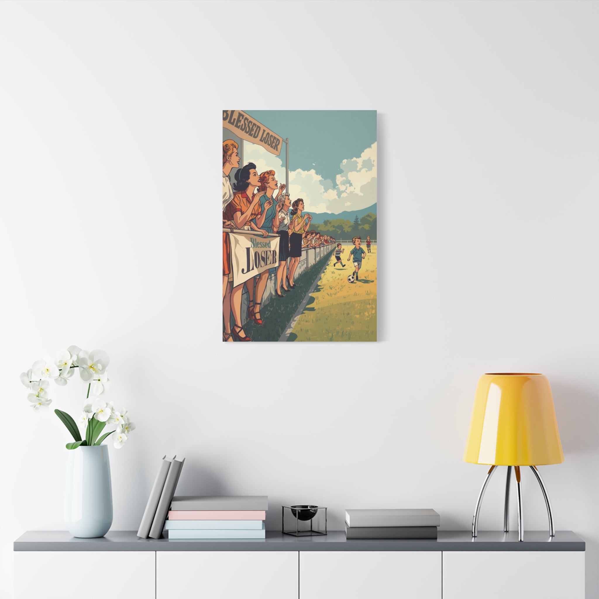 Blessed Loser Wall Decor,Vintage Sports Canvas Art
