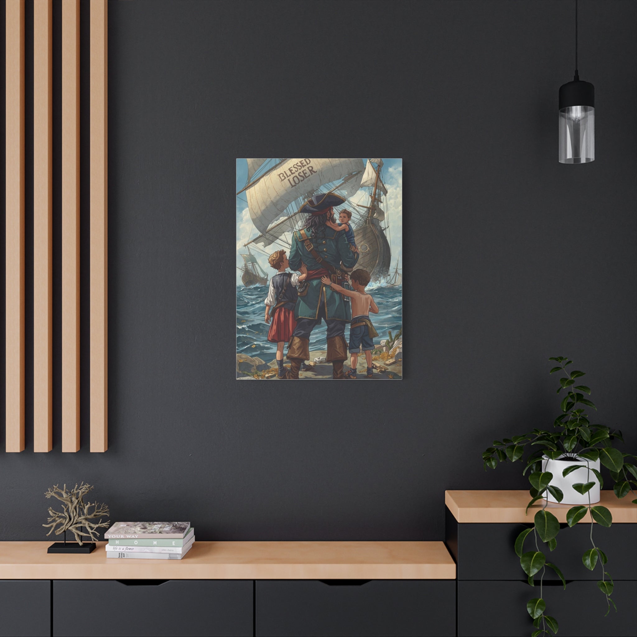 Blessed Loser Canvas Art, Nautical Décor, Blessed Loser Print