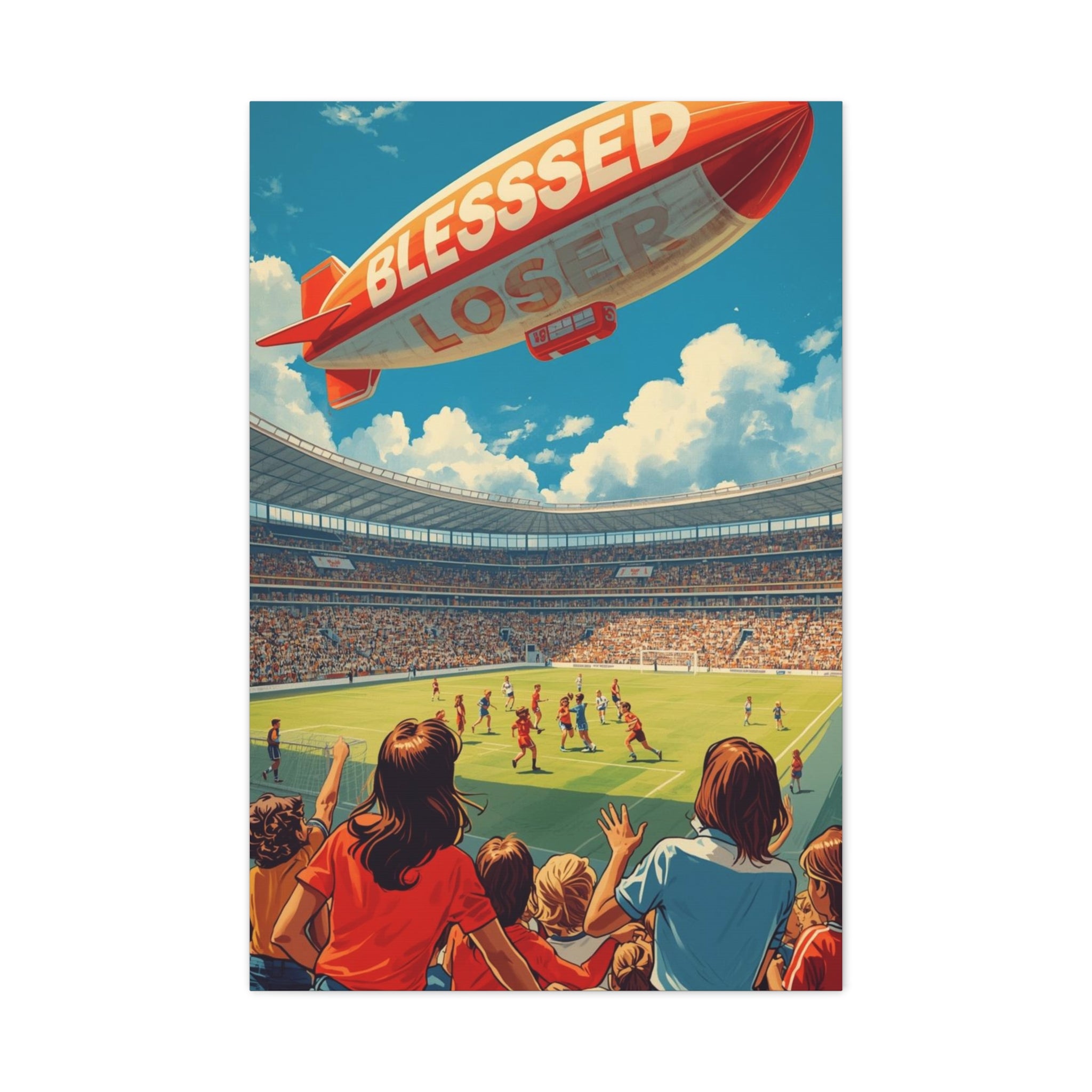 Blessed Loser Soccer Canvas Wall Art