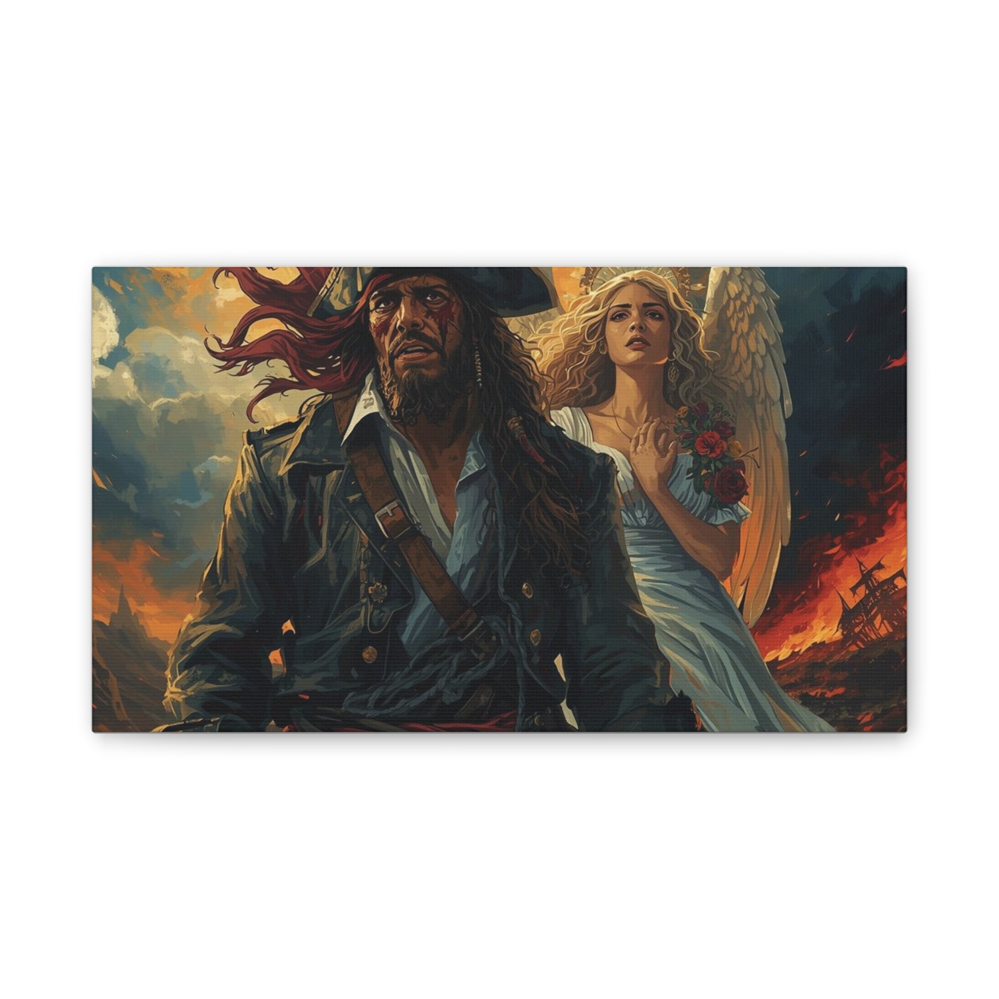 Blessed loser Pirate Angel Canvas Art