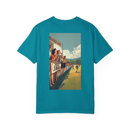 Blessed Loser Graphic T-Shirt, Retro Sports Tee, Casual Unisex Apparel, Comfort Colors in Topaz Blue, 4XL.