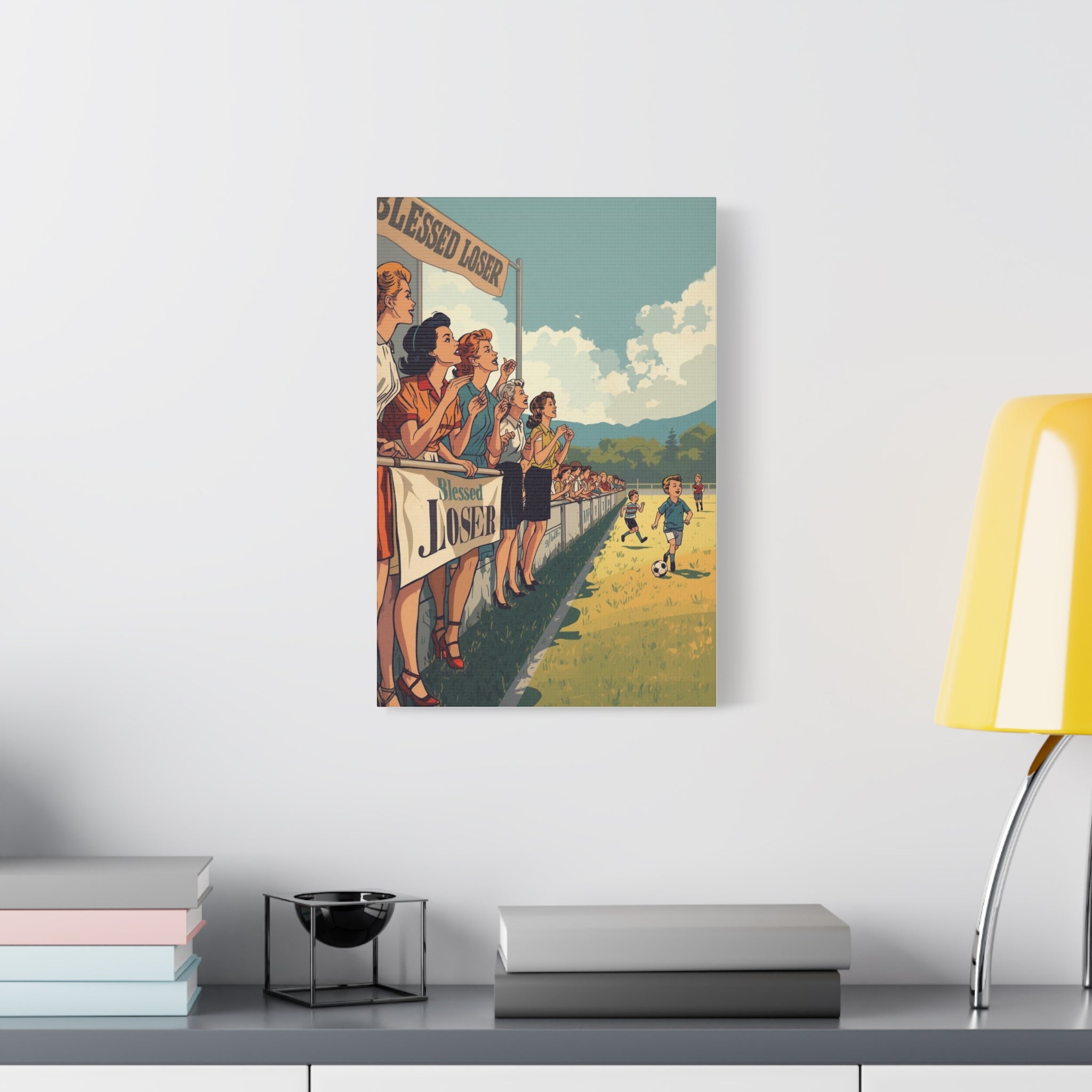 Blessed Loser Wall Decor,Vintage Sports Canvas Art