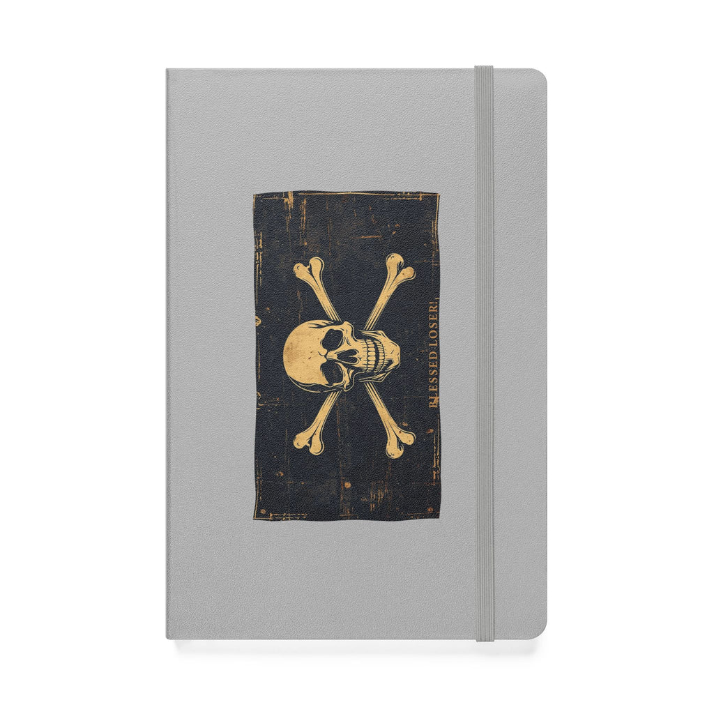 Skull & Crossbones Hardcover  5.5" × 8.5" Notebook — Vintage Pirate Little Black Book