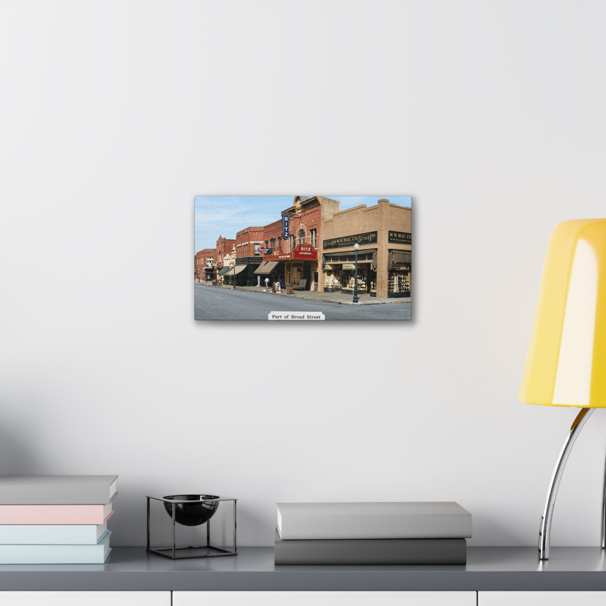 Bainbridge Georgia, Broad Street Main Street Canvas Vintage Wall Art