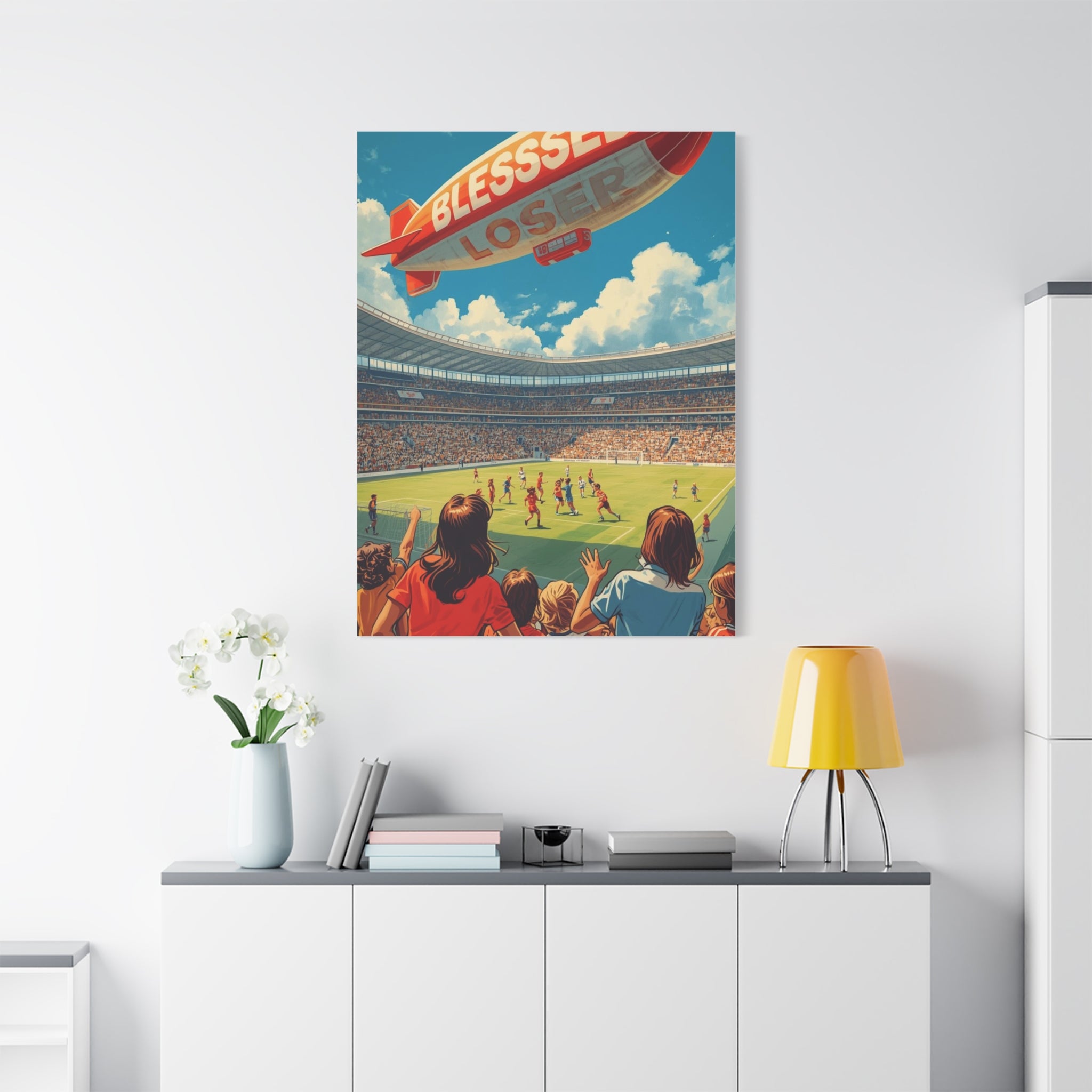 Blessed Loser Soccer Canvas Wall Art