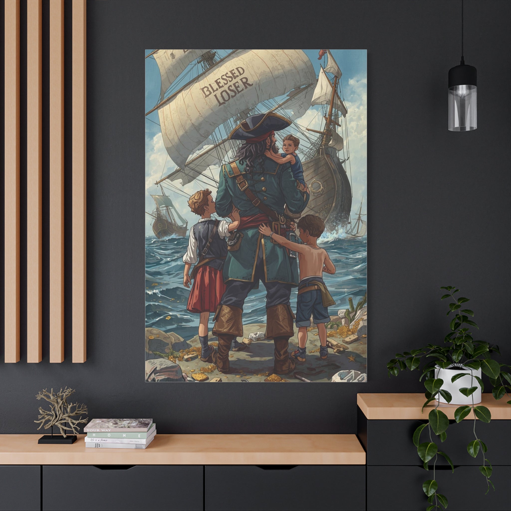 Blessed Loser Canvas Art, Nautical Décor, Blessed Loser Print