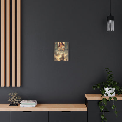 Blessed Loser Design Canvas Wall Art displayed in a modern living room with dark walls and stylish decor.
