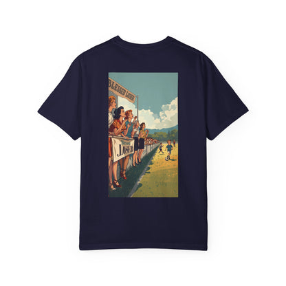 Blessed Loser Graphic T-Shirt, Retro Sports Tee, Casual Unisex Apparel, Comfort Colors on True Navy background.