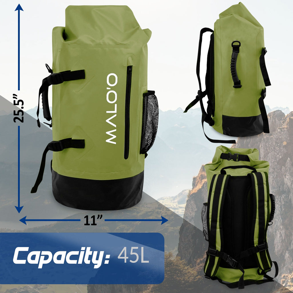 45 Liter Waterproof Dry Bag Backpack with DryCore Technology