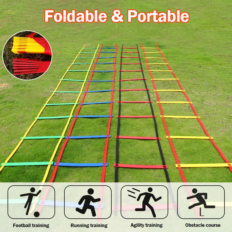 Agility Ladder Nylon Straps Soccer Football Speed Training Ladder