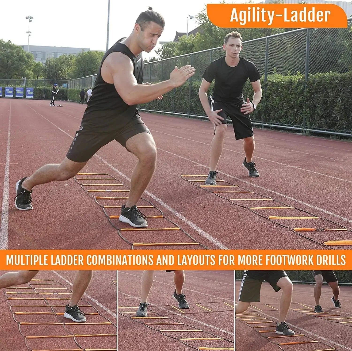 Dual-Purpose Soccer Training Jump Ladder Multifunctional Agility