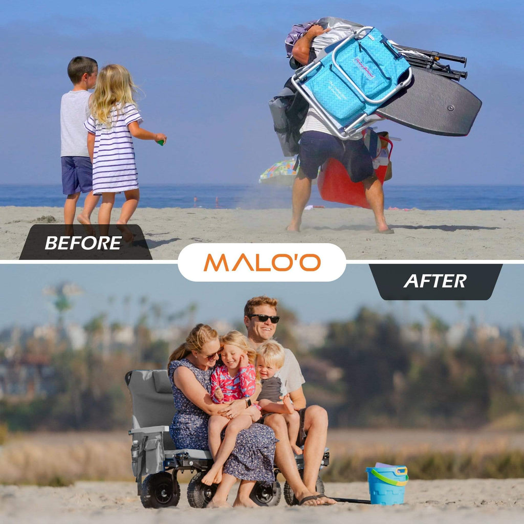 Malo'o Racks Lounge Wagon Outdoor Relaxation Portable 4-Wheel Durable Wagon